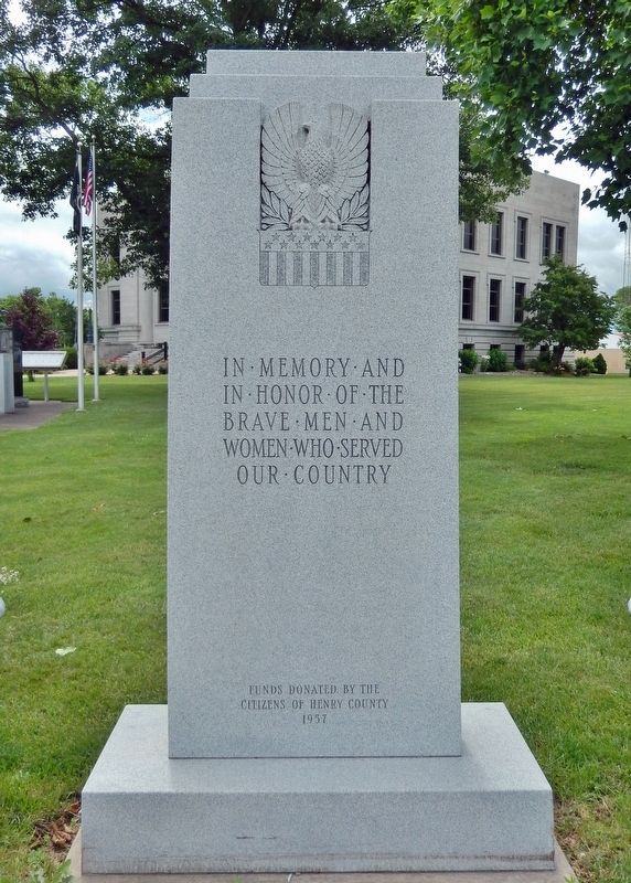 Henry County Veterans Memorial. Click for full size. Henry County Veterans Memorial image. Click for full size.