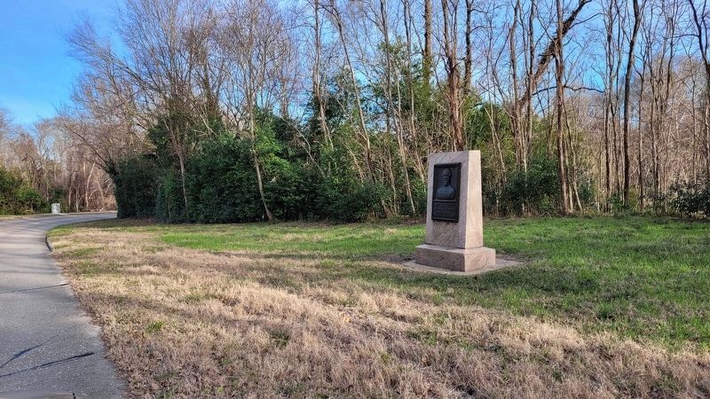 The Jeptha V. Harris Marker along the park road image. Click for full size.