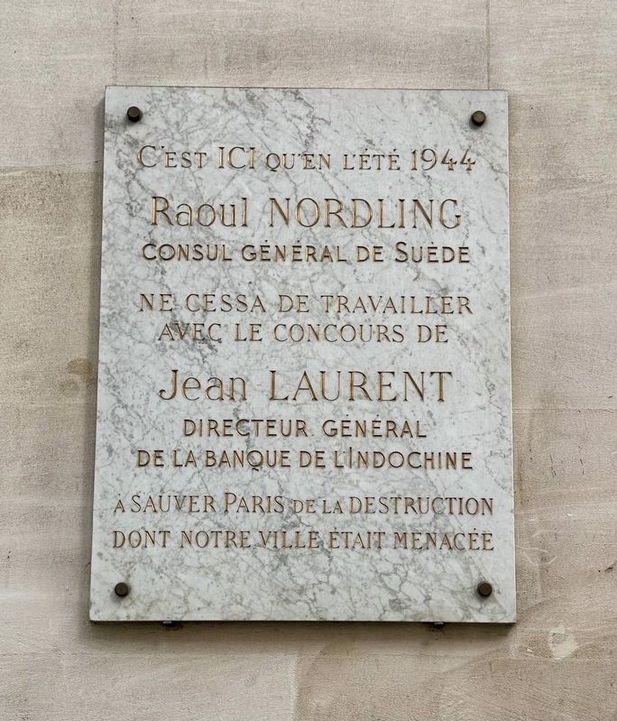 Raoul Nordling and Jean Laurent Marker. Click for full size. Raoul Nordling and Jean Laurent Marker image. Click for full size.