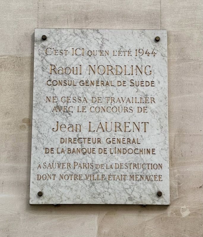 Raoul Nordling and Jean Laurent Marker image. Click for full size.