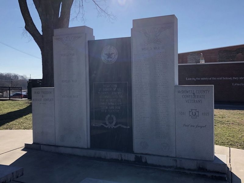 McDowell County War Memorial Marker image. Click for full size.