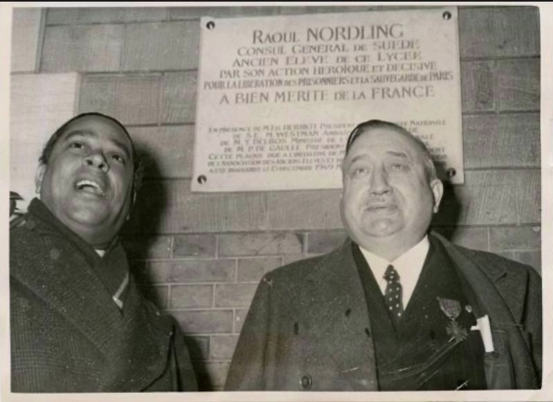M. Gaston de Monnerville (L), President de Conseil de la Republiqe and Raoul Nordling (R). Click for full size. M. Gaston de Monnerville (L), President de Conseil de la Republiqe and Raoul Nordling (R) image. Click for full size.