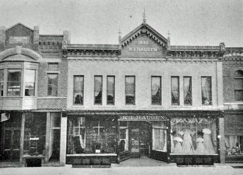 Marker detail: K.I. Haugen's "Big Daylight Store". Click for full size. Marker detail: K.I. Haugen's "Big Daylight Store" image. Click for full size.