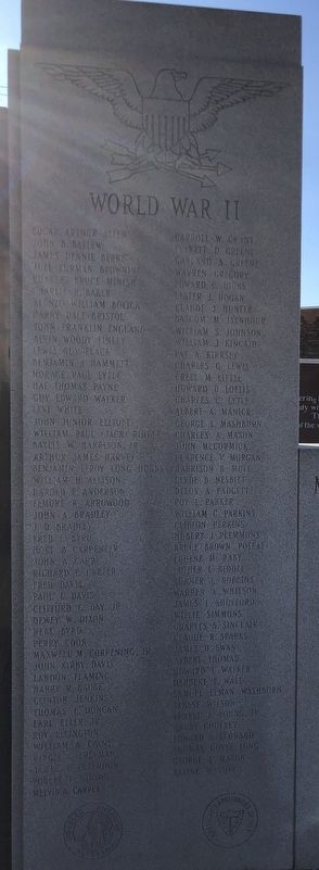 McDowell County War Memorial (WWII) image. Click for full size.