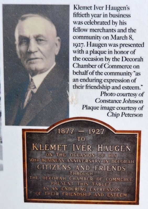 Marker detail: Haugen’s 50th Year in Business. Click for full size. Marker detail: Haugen’s 50th Year in Business image. Click for full size.