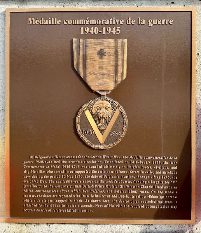 M�daille comm�morative de la guerre Marker image. Click for full size.