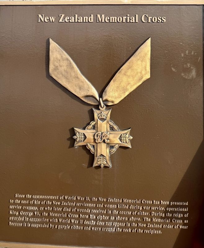 New Zealand Memorial Cross Marker. Click for full size. New Zealand Memorial Cross Marker image. Click for full size.