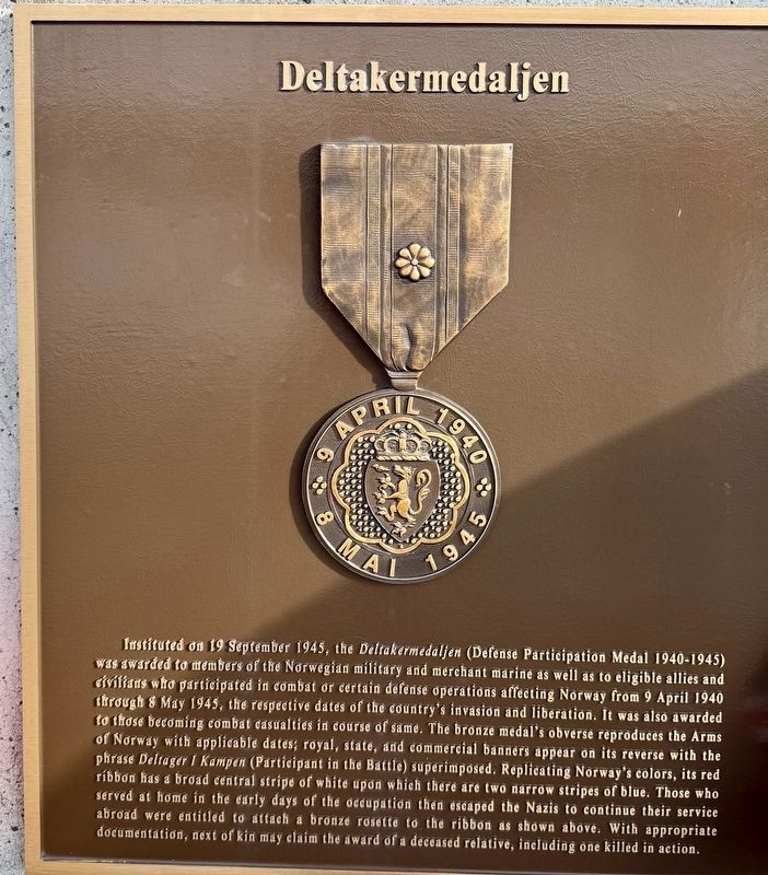 Deltakermedaljen Marker image. Click for full size.