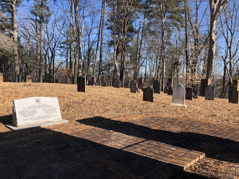Quaker Meadows Cemetery Revolutionary War Memorial image. Click for full size.