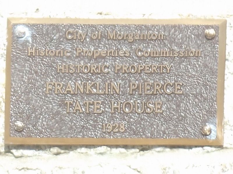 Franklin Pierce Tate House Marker. Click for full size. Franklin Pierce Tate House Marker image. Click for full size.