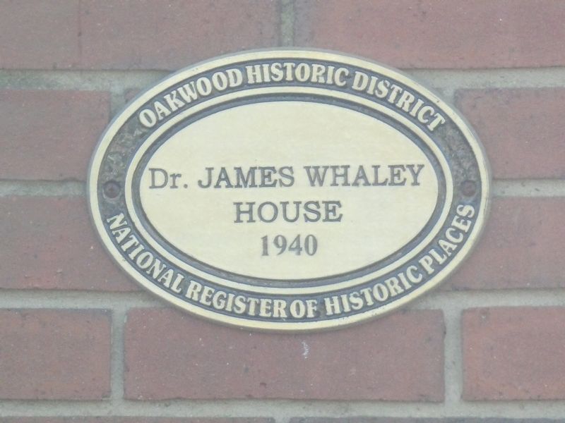 Dr. James Whaley House Marker image. Click for full size.