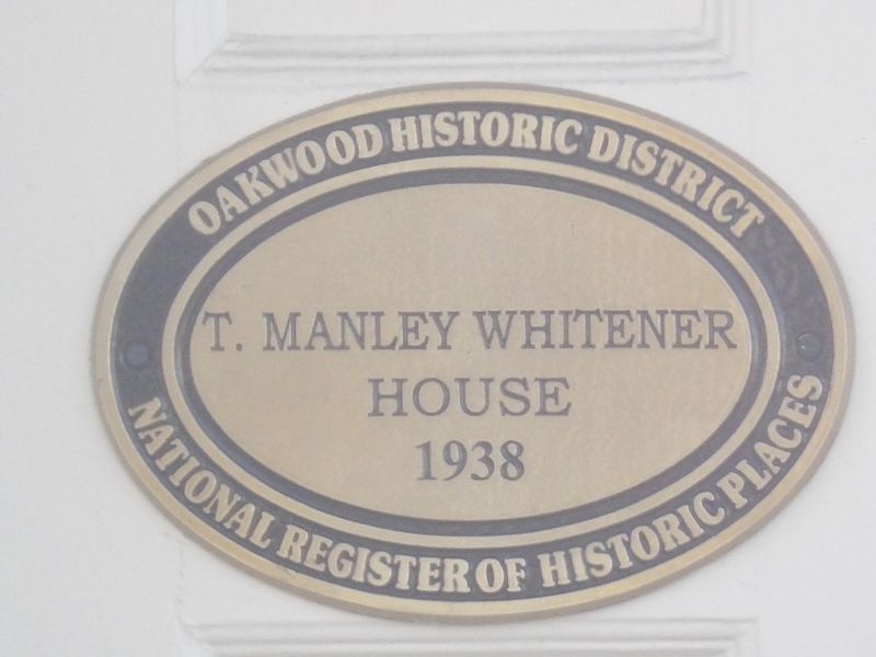 T. Manley Whitener House Marker image. Click for full size.