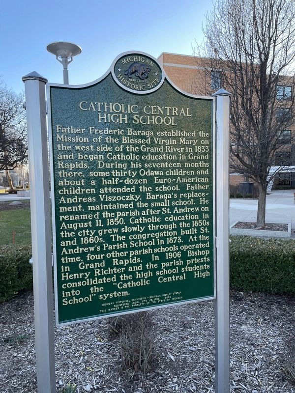 Catholic Central High School Marker image. Click for full size.