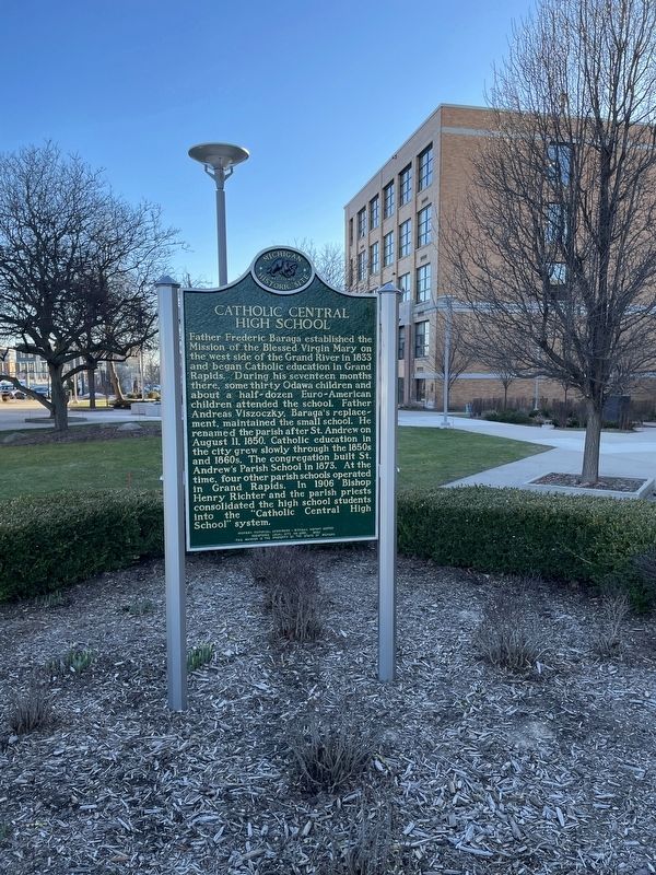 Catholic Central High School Marker. Click for full size. Catholic Central High School Marker image. Click for full size.
