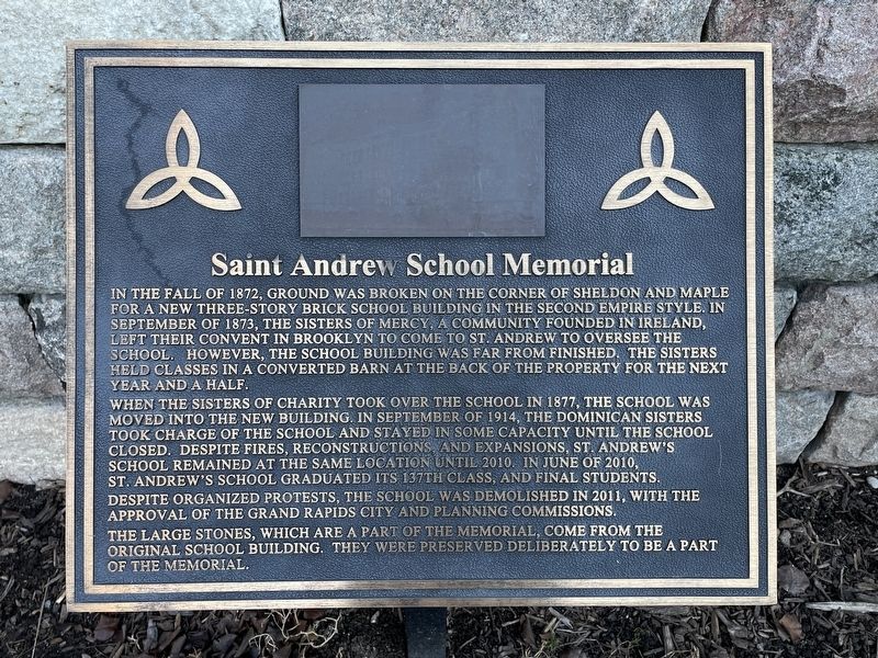Saint Andrew School Memorial Marker image. Click for full size.