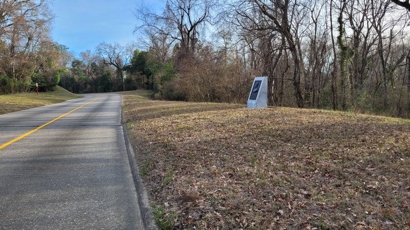 The view of the Francis A. Shoup Marker along the park road. Click for full size. The view of the Francis A. Shoup Marker along the park road image. Click for full size.