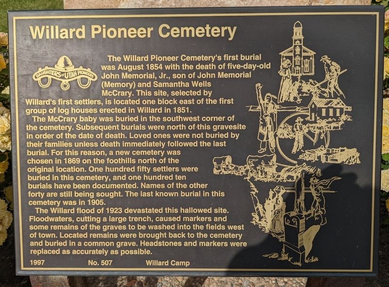 Willard Pioneer Cemetery Marker image. Click for full size.