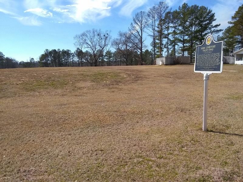 Sims Cemetery Marker. Click for full size. Sims Cemetery Marker image. Click for full size.