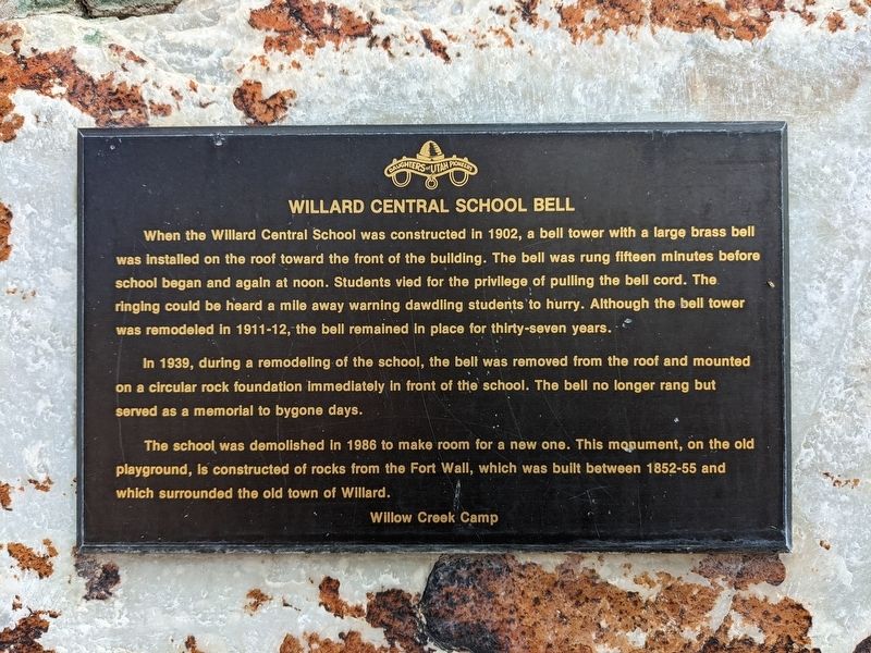 Willard Central School Bell Marker image. Click for full size.