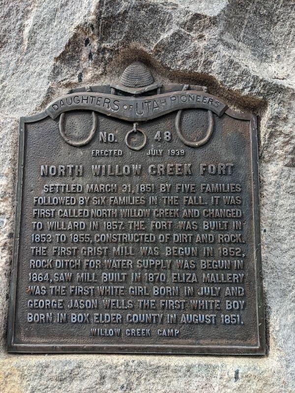 North Willow Creek Fort Marker image. Click for full size.