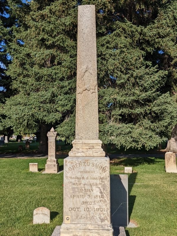 Lorenzo Snow Burial Site Marker. Click for full size. Lorenzo Snow Burial Site Marker image. Click for full size.