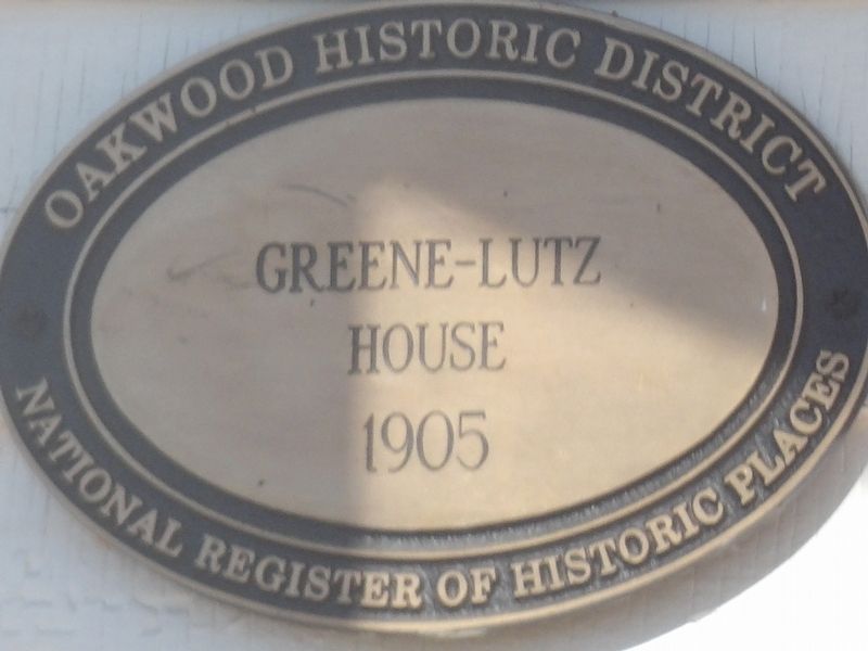 Greene-Lutz House Marker. Click for full size. Greene-Lutz House Marker image. Click for full size.