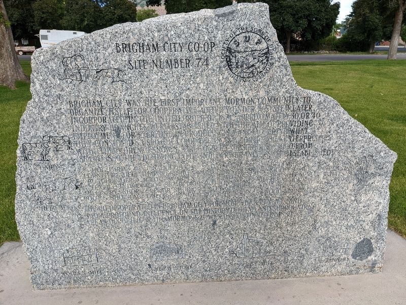 Brigham City Co-Op Marker. Click for full size. Brigham City Co-Op Marker image. Click for full size.
