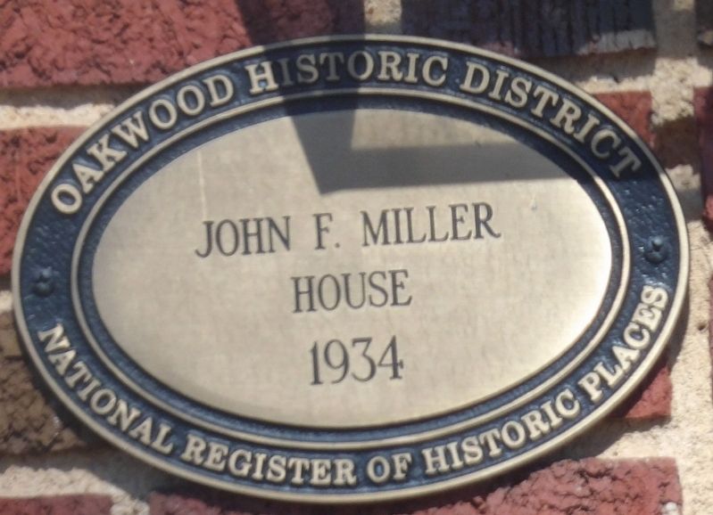 John F. Miller House Marker. Click for full size. John F. Miller House Marker image. Click for full size.