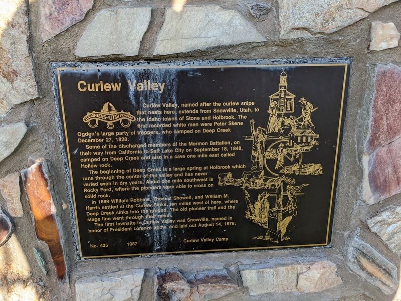 Curlew Valley Marker. Click for full size. Curlew Valley Marker image. Click for full size.