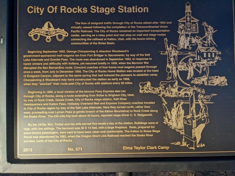City of Rocks Stage Station Marker image. Click for full size.