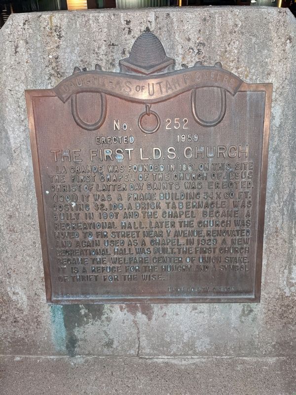 The First L.D.S. Church Marker image. Click for full size.