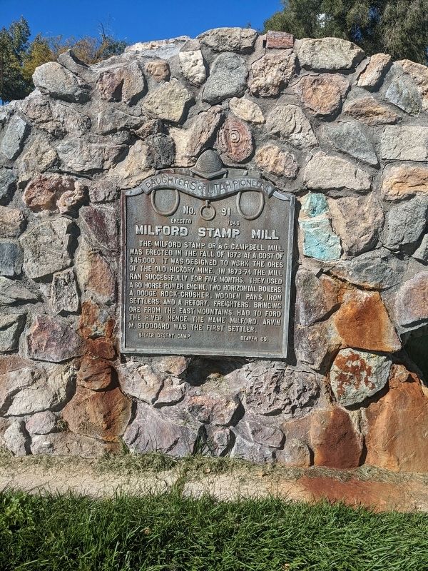 Milford Stamp Mill Marker. Click for full size. Milford Stamp Mill Marker image. Click for full size.