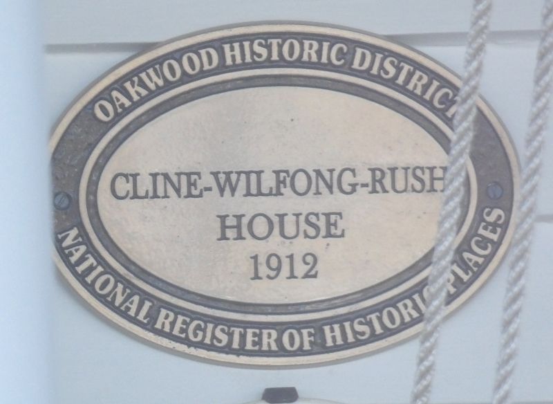 Cline-Wilfong-Rush House Marker. Click for full size. Cline-Wilfong-Rush House Marker image. Click for full size.