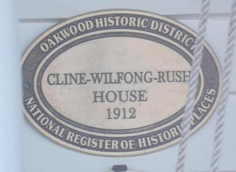 Cline-Wilfong-Rush House Marker image. Click for full size.