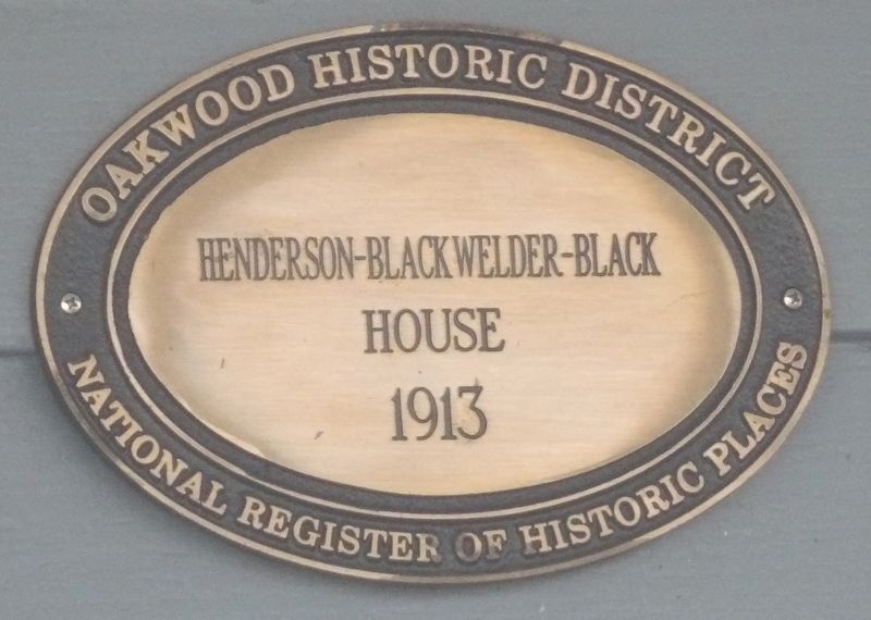 Henderson-Blackwelder-Black House Marker image. Click for full size.