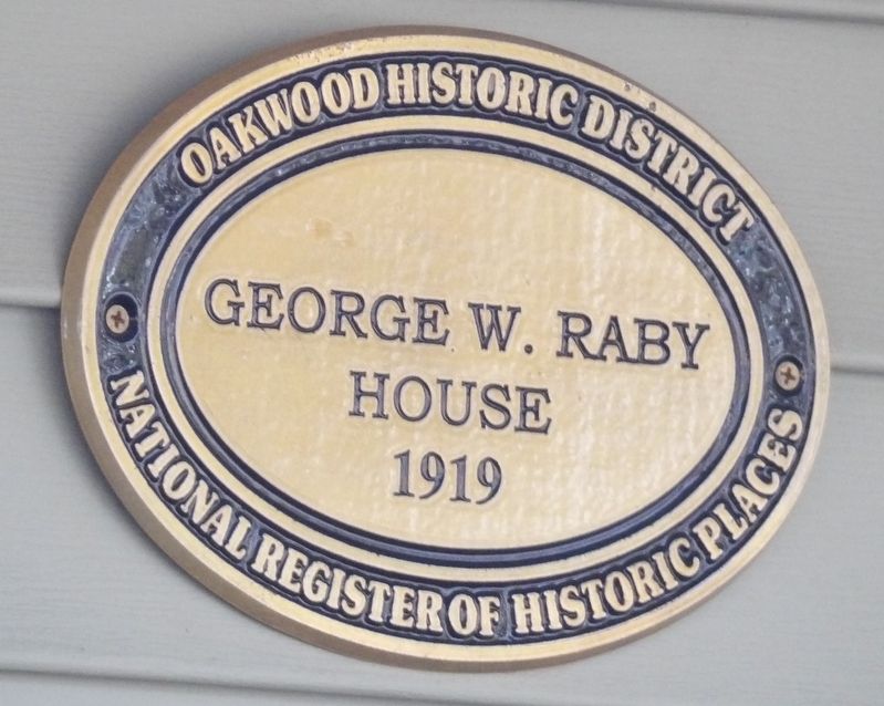 George W. Raby House Marker. Click for full size. George W. Raby House Marker image. Click for full size.