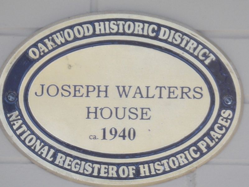 Joseph Walters House Marker image. Click for full size.