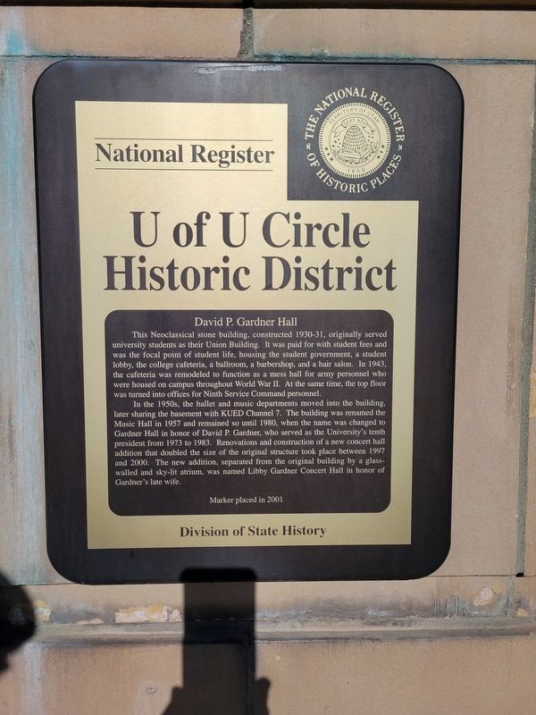 UofU Circl Historic District Marker. Click for full size. UofU Circl Historic District Marker image. Click for full size.