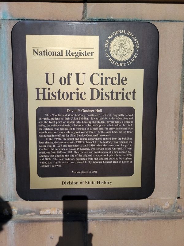 UofU Circl Historic District Marker image. Click for full size.