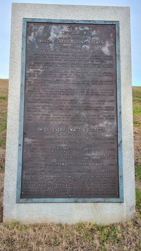 Major General John S. Bowen Marker image. Click for full size.