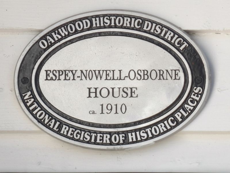 Espey-Nowell-Osborne House Marker. Click for full size. Espey-Nowell-Osborne House Marker image. Click for full size.