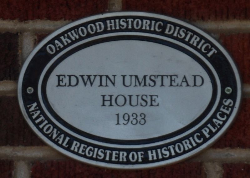 Edwin Umstead House Marker image. Click for full size.