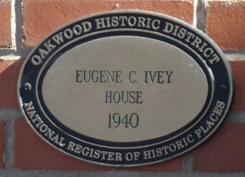 Eugene C. Ivey House Marker. Click for full size. Eugene C. Ivey House Marker image. Click for full size.