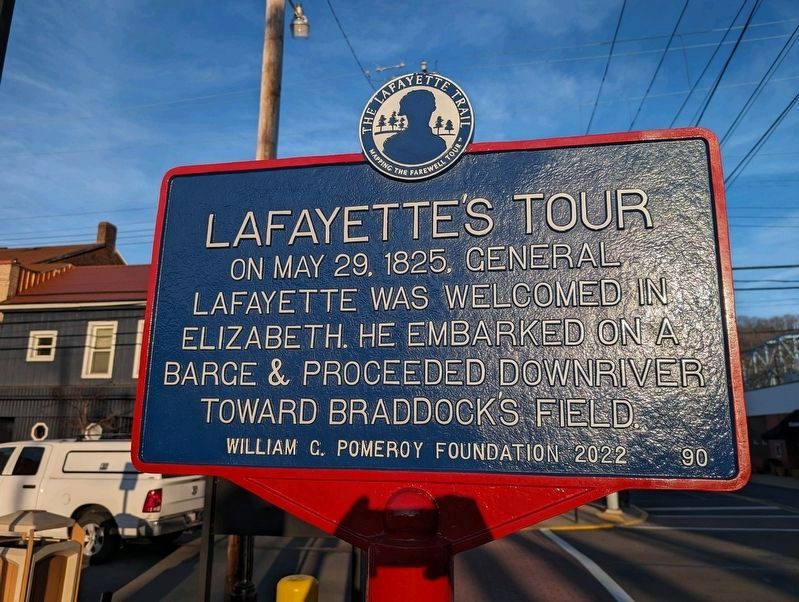 Lafayette's Tour Marker. Click for full size. Lafayette's Tour Marker image. Click for full size.
