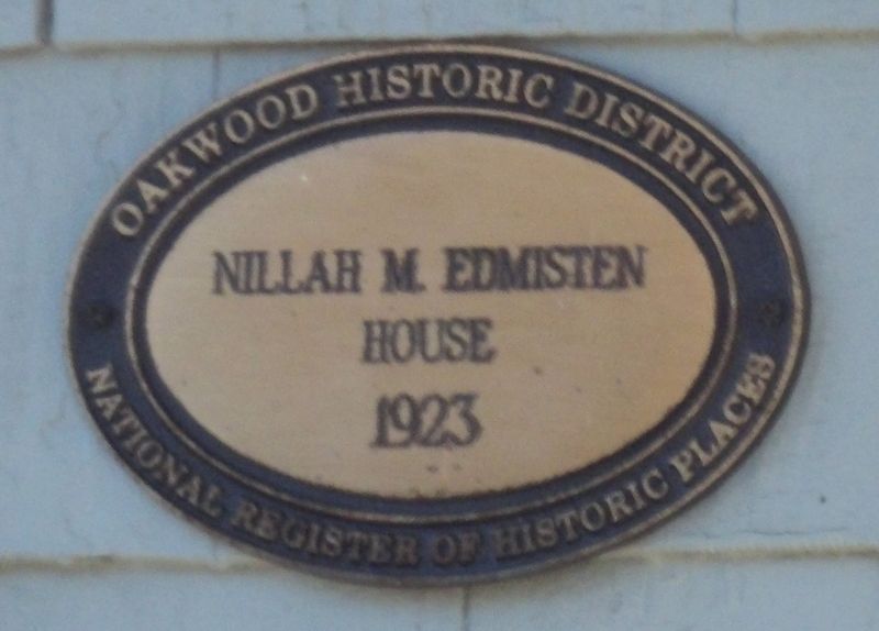 Nillah M. Edmisten House Marker image. Click for full size.