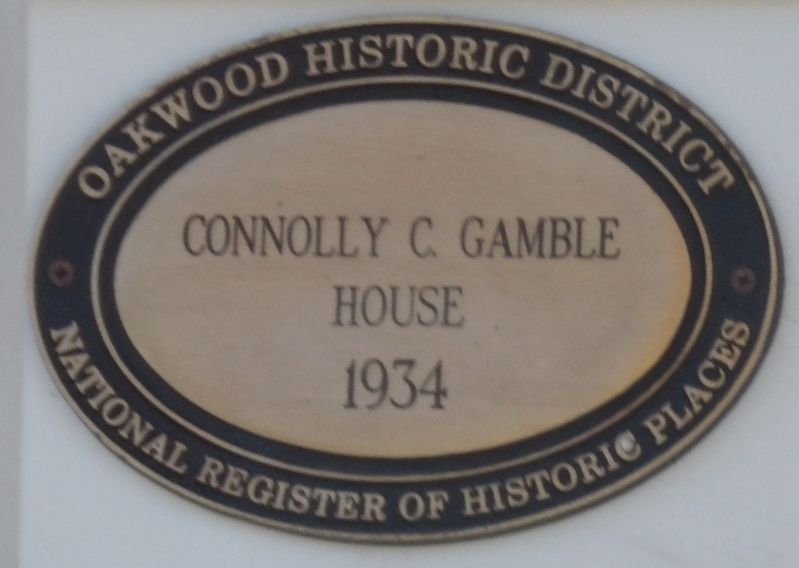 Connolly C. Gamble House Marker image. Click for full size.