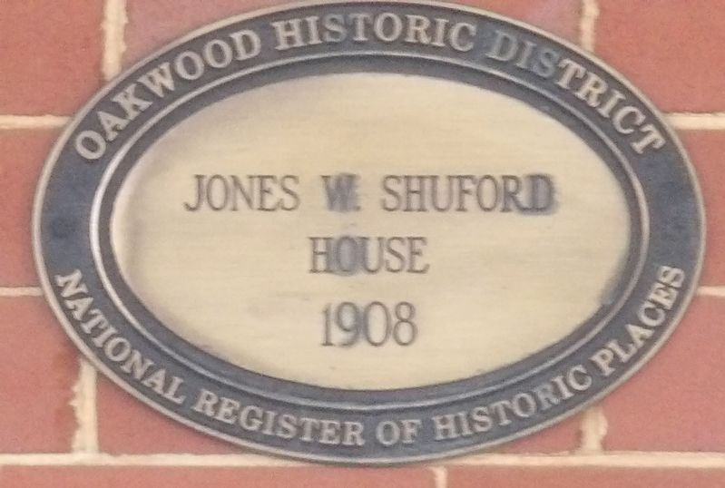 Jones W. Shuford House Marker. Click for full size. Jones W. Shuford House Marker image. Click for full size.