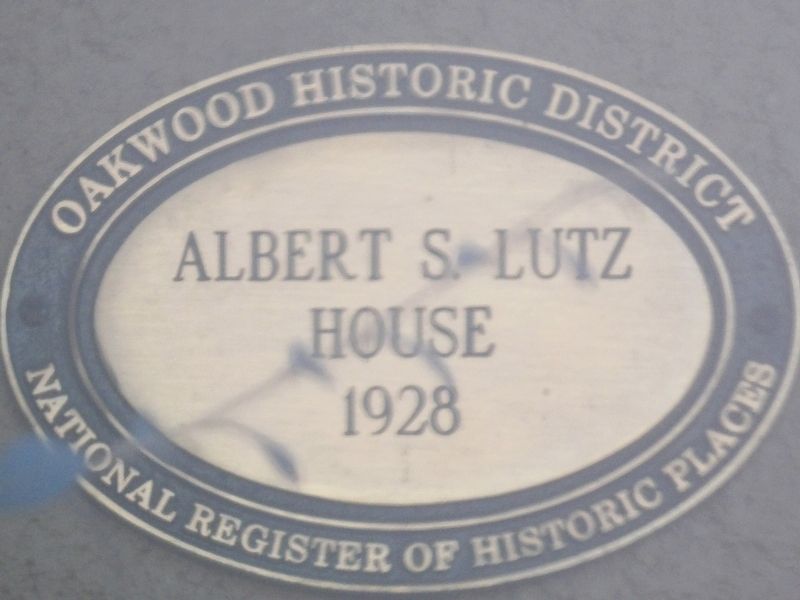 Albert S. Lutz House Marker. Click for full size. Albert S. Lutz House Marker image. Click for full size.