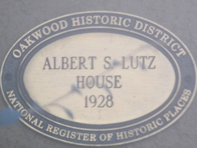 Albert S. Lutz House Marker image. Click for full size.