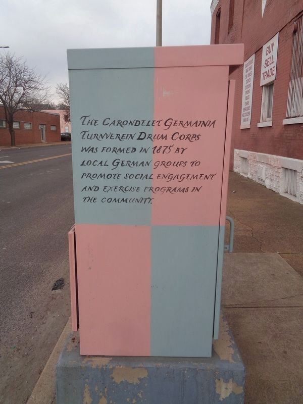 Carondelet Drum Corps Marker. Click for full size. Carondelet Drum Corps Marker image. Click for full size.